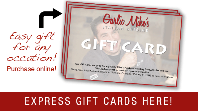 Garlic Mike Gift Cards!